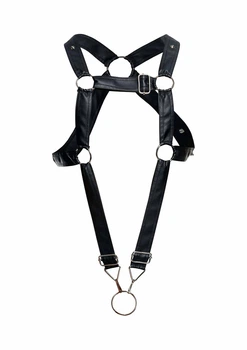 Мужская портупея MOB Dngeon Cross Cockring Harness One size Черный