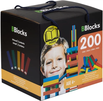 Набор деревянных кубиков BuildingBlocks 200 элементов BBL200KL-N2 (8718182370652)