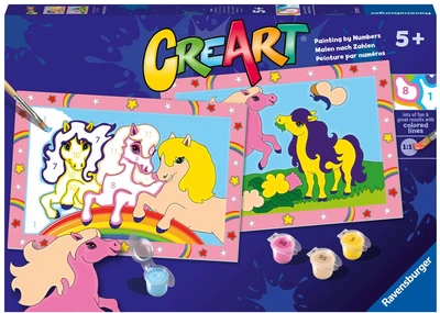 Malowanie po numerach Ravensburger CreArt Jumping Ponies 32 x 22 cm (4005556237012)