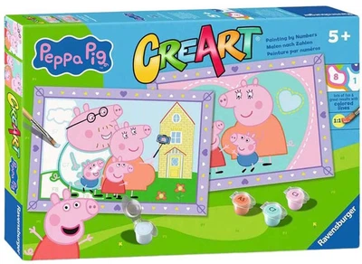 Malowanie po numerach Ravensburger CreArt Peppa's Family 32 x 22 cm (4005555230540)