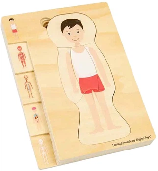 Puzzle drewniane Bigjigs Chłopiec anatomiczna 26 elementów 3000018 (691621850213)