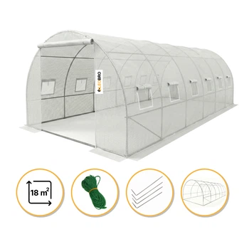 Садовая теплица парник LEOBRO Garden 18м2 White (LB-G105-WHT)