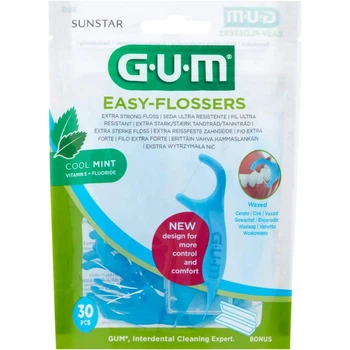 Зубна нитка GUM Easy Flossers VIT-E, з фторидом, 30 штук