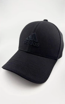 Бейсболка фулка STRETCH COTTON на резинке ADIDAS чёрного цвета S (55-56 см)