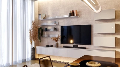 Гостиная комплект BOX TV5 MiroMark белый глянец (BX-TV5-WB)