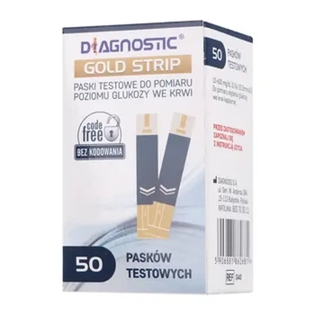 Тест-смужки для глюкометра, Diagnostic Gold Strip, 50 шт