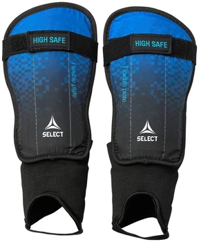 Щитки футбольные Select SHIN GUARD HIGH SAFE v23 синий, черный Унисекс S (раст 134-152 см)