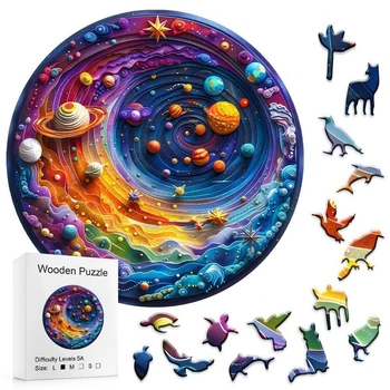Набор Деревянный пазл Galaxy Wooden Puzzle 29 см (01661)