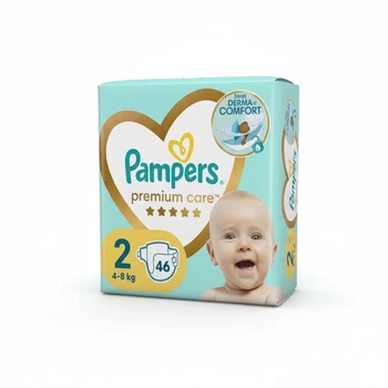 Підгузники для дітей Pampers Premium Care Mini, розмір 2 (4–8 кг), 46 шт