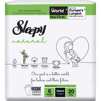 Подгузники детские Sleepy Natural XL 6 (15-25 кг) 20 шт.