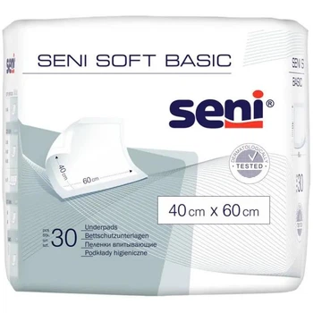 Пеленки гигиенические впитывающие Seni Soft Basic (40х60 см) 30 шт.