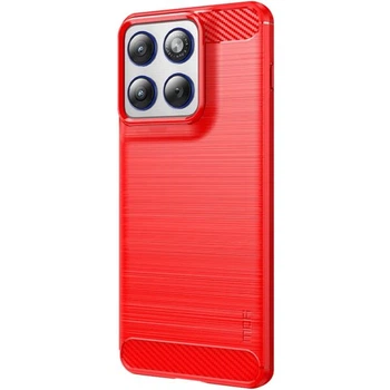 Силиконовый (TPU) чехол MOFI Carbon Fiber для Motorola Edge 70 - Red