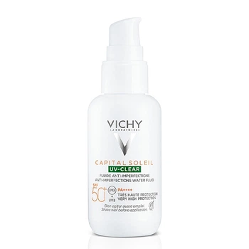 Флюїд для обличчя Vichy Capital Soleil SPF50+ сонцезахисний щоденний невагомий для шкіри, схильної до жирності та недосконалостей 40мл