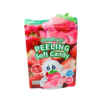 Жувальні конфети Cokoc Peeling Soft Candy Strawberry 75 грам