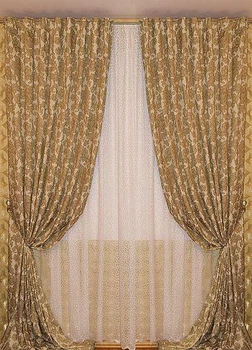 Кофейная штора шириной 1,50 м. Высота 2,60 м (АN - 328-04)
