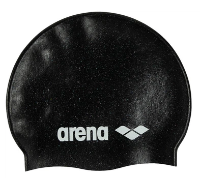 Шапка для плавания Arena SILICONE CAP черный, мультицвет Уни OSFM