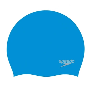 Шапочка для плавания Speedo Moulded Cap, взрослая, силиконовая, голубая, универсальный размер OSFM (8-70984D437)