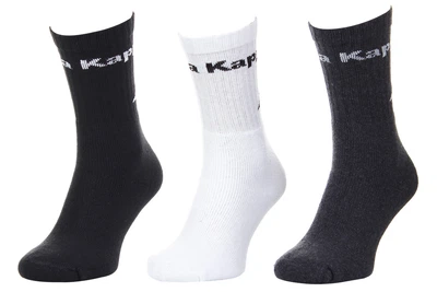 Носки KAPPA SOCKS LOGO SABOYA 3PACK черный, белый, серый Унисекс 39-42