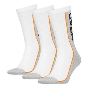 Носки Head Stripe Crew 3-Pack белый, серый Унисекс 35-38