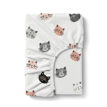 Простынь на резинке Cosas PLAYFUL CATS Фланель 90х200х20 (4822052499344)