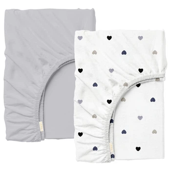 Набір простирадл на резинці GREY LOVE ранфорс 160х200x20 2 шт (4822052404935)