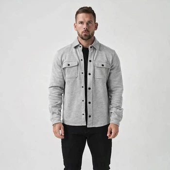 Мужская теплая рубашка DarpShirt, серая, размер M