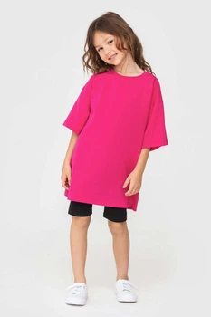 Футболка базова OVERSIZE SmileTime, малиновий розмір 146 (MLL37-04-11)