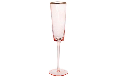 Бокал для шампанского с золотым кантом Diva Pink 160 мл 579-248