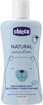 Гель-шампунь для тіла та волосся Chicco Natural Sensation Без сліз з алое та ромашкою 200 мл (11530.00)