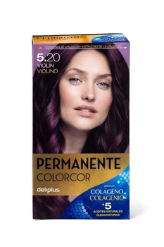 Краска для волос Deliplus Permanente Colorcor с коллагеном и 5 маслами тон № 5.20 Фиолетовый VIOLIN