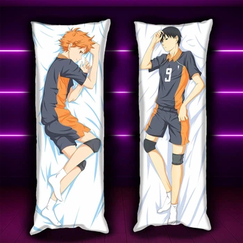 Подушка VIVA Дакимакура Волейбол Haikyuu Шоё Хината Тобио Кагеяма Shouyou Hinata Tobio Kageyama 150х50см с наволочкой двусторонняя ( 0160519 )