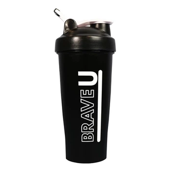 Шейкер Brave U Shaker 700 мл с металическим мячиком Черный