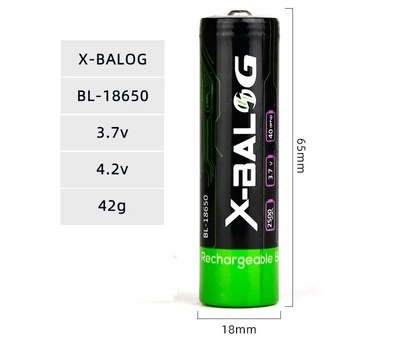 Аккумулятор X-Balog 18650 (2500mAh) 3,7V 1700