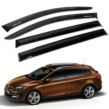 Дефлектори вікон Renault Megane IV Grandtour 2016-2022 скотч "AV-Tuning" VR12216