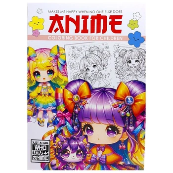 Розмальовка Аніме 21х29 7 см 8 аркушів Art studio of Happiness (25198) (285798)