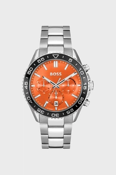 Мужские наручные часы Hugo Boss Link Chronograph Orange Dial модель 58137105