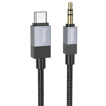 Аудио кабель Aux HOCO UPA32B Clever digital (Type-C to AUX 3.5mm) (1m) (Black) (231377)