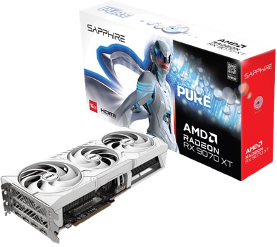Видеокарта AMD Radeon RX 9070 XT 16GB Sapphire Pure (11348-02)