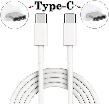 Кабель USB Type-C - Type-C, 3A White