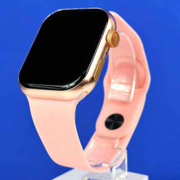 Смарт-часы Smart Watch HR3 Pro Max 46mm с 2-мя ремешками и с TWS розовий