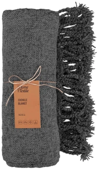 Плед Chenille 140х190см, 100% поліестер, сірий темний ARDESTO (pbe0050434)