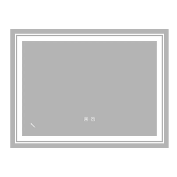 Зеркало Zerix Alive MR06-80x60-Reverse с LED Touch, Anti-fog, димером, регулятором яркости ZX6062