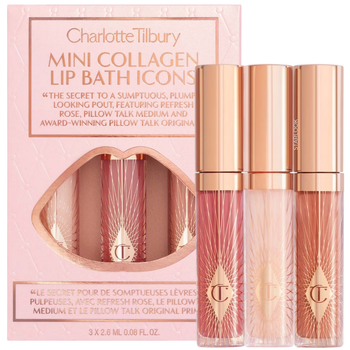 Набор глянцевых блесков для губ з коллагеном Charlotte Tilbury Collagen Lip Bath Icons Set 3 х 2.6 мл