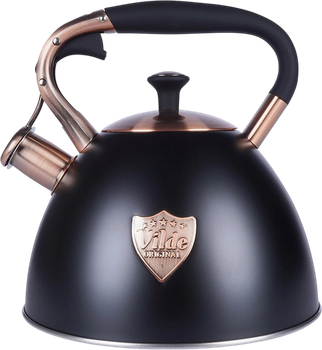 Чайник Vilde зі свистком сталевий чорний 3 л (5904316457082)