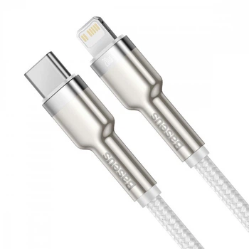 Кабель Baseus Cafule Metal Type-C to Lightning PD 20W (1m) white CATLJK-A02