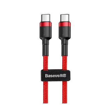 Кабель Baseus Cafule Type-C to Type-C PD 2.0 60W (2m) red