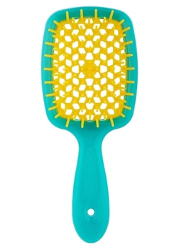 Щітка для волосся Janeke Superbrush Блакитна з жовтим
