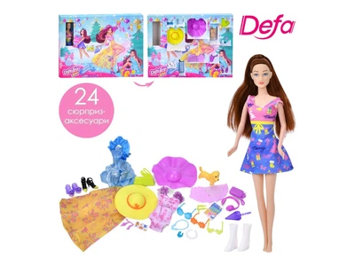 Адвент-календарь Defa Кукла 29 см, собака, аксессуары 8530