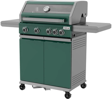 Gazowy grill YATO YG-20035 OKAYA 4+1 z szybą Zielony (5906083114533)
