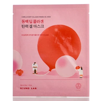 Гидрогелевая маска с коллагеном и экстрактом камелии Round Lab Camellia Deep Collagen Firming Gel Mask 1 шт - 34 мл
